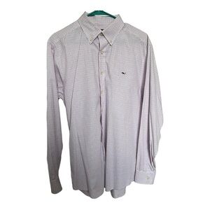Vineyard Vines Men's Whale Shirt Long‎ Sleeve Button Up Slim Fit Collar Large